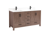 Royal Hudson Collection 72 inch Oak Double Sink Bathroom Vanity 