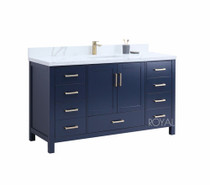 Royal Hollywood  52 inch Bathroom Vanity Navy Blue