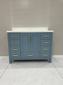 Tallahassee Collection 55  inch Polar Blue  Bathroom Vanity
