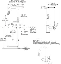 Brizo Litze® Pull-Down Prep Faucet with Square Spout - Knurled Handle - Polished Chrome
