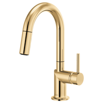 Brizo Odin® Pull-Down Prep Faucet with Arc Spout - Less Handle - Brilliance® Polished Gold