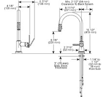 Brizo Litze® SmartTouch® Pull-Down Kitchen Faucet with Arc Spout and Industrial Handle Polished Chrome