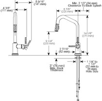 Brizo Litze® SmartTouch® Pull-Down Kitchen Faucet with Angled Spout and Knurled Handle - Brilliance® Polished Nickel