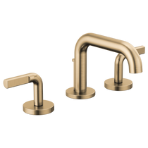 Brizo Litze® Widespread Lavatory Faucet with Low Spout - Less Handles With Notch Lever 1.5 GPM - Brilliance® Luxe Gold®