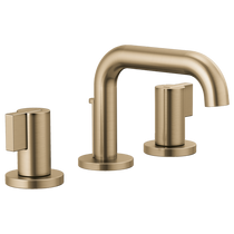 Brizo Litze® Widespread Lavatory Faucet with Low Spout - Less Handles With Lever 1.2 GPM- Brilliance® Luxe Gold®