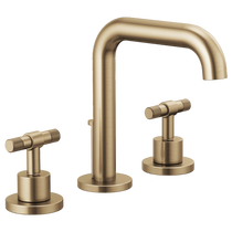 Brizo Litze® Widespread Lavatory Faucet with High Spout - Less Handles With T-Lever 1.5 GPM - Brilliance® Luxe Gold®
