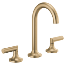 Brizo Odin® Widespread Lavatory Faucet - Less Handles With Low Lever Handles - Brilliance® Luxe Gold®