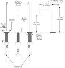 Brizo Odin® Widespread Lavatory Faucet - Less Handles With Low Cross Handles Brilliance® Brushed Nickel