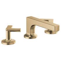 Brizo Kintsu® Widespread Lavatory Faucet with Low Spout - Less Handles With Cross Handle 1.5 GPM - Brilliance® Luxe Gold®