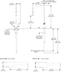 Brizo Odin® SmartTouch® Pull-Down Kitchen Faucet with Arc Spout - Less Handle With Wood Lever - Brilliance® Polished Nickel
