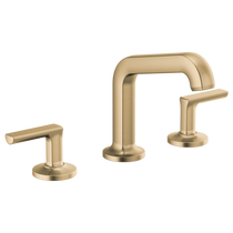 Brizo Kintsu® Widespread Lavatory Faucet with Arc Spout - Less Handles 1.2 GPM - Lever Handle Brilliance® Luxe Gold®