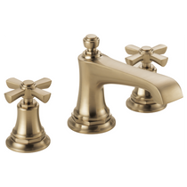 Brizo Rook® Widespread Lavatory Faucet - Less Handles 1.2 GPM - Bidet Cross Handle - Brilliance® Luxe Gold®