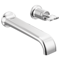 Brizo Allaria polished chrome wall-mount bathroom faucet with knob handle