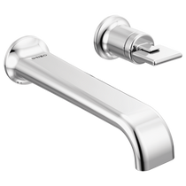 Brizo Allaria polished chrome wall-mount bathroom faucet with knob handle