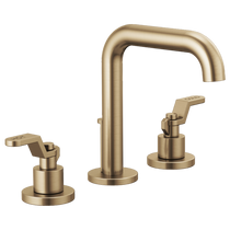 Brizo Litze Luxe Gold Widespread Lavatory Faucet with High Spout and Industrial Lever Handles – 1.5 GPM