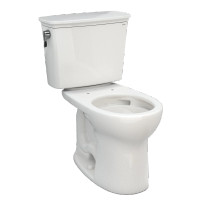Toto Drake® Transitional Two-piece Toilet, 1.28 GPF, Round Bowl - Universal Height - Colonial White