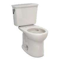 Toto Drake® Transitional Two-piece Toilet, 1.28 GPF, Round Bowl - Universal Height - Sedona Beige