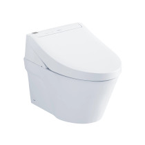 TOTO AP Washlet®+ C5 wall-hung toilet in matte silver finish