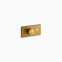 Kohler Anthem® One-outlet Recessed Mechanical Thermostatic Valve Control - Vibrant Brushed Moderne Brass