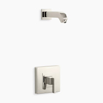 Kohler Loure® Rite-temp® Shower Trim Kit, Without Showerhead - Vibrant Polished Nickel