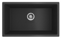 VX 30 x 18 Under Mount Kitchen Sink Black Resin Quartz