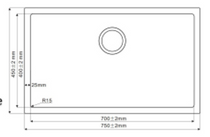 VX 30 x 18 Under Mount Kitchen Sink Black Resin Quartz