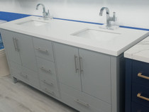 Royal Ultra 65  inch Gray Double Sink Bathroom Vanity