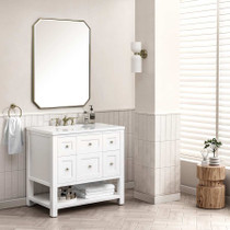 James Martin Vanities Breckenridge 36" Free Standing Single Basin Poplar Wood Vanity Set