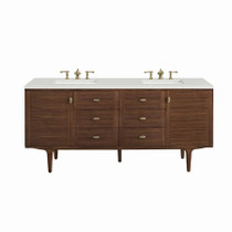 James Martin Vanities Amberly 72" Double Basin Wood Vanity Set