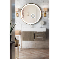 James Martin Vanities Columbia 36" Wall Mounted Single Basin Vanity Set - Brushed Nickel
