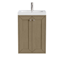 James Martin Vanities Chianti 20" Wall Mounted Single Basin Vanity Set with Stone Composite Top and Rectangular Sink - 533V20WLWLWG
