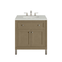 James Martin Vanities Chicago 30" Free Standing Single Basin Vanity Set with Quartz Top and Rectangular Sink - 503-V30-3LDL