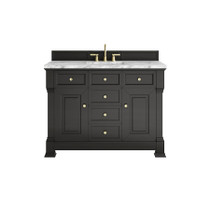 James Martin Vanities Brookfield 48" Free Standing Single Basin Vanity Set with Marble Top and Rectangular Sink