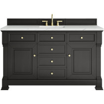 James Martin Vanities Brookfield 60" Free Standing Single Basin Vanity Set with Quartz Top and Rectangular Sink - 547-V60S-3ENC