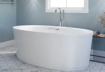 Royal Hadi 67 inch combination whirlpool and air bubble jetted heated freestanding bathtub