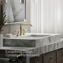 Kohler Artifacts® Bathroom Sink Faucet Spout With Column Design, 1.2 Gpm - Vibrant French Gold