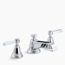 Kohler Pinstripe® Widespread Bathroom Sink Faucet With Lever Handles, 1.2 Gpm - Polished Chrome