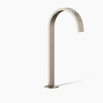 Kohler Components® Bathroom Sink Faucet Spout With Ribbon Design, 1.2 Gpm - Vibrant Brushed Nickel