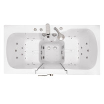 Ella's Bubbles Tub4Two Acrylic Two Seat Walk-In Bathtub with Outward Swing Door 32″x60″ (81x152cm) Dual Drain Technology