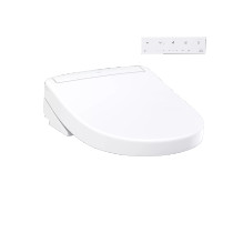TOTO Washlet S500e round bidet seat in a clean cotton white finish
