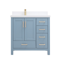 Royal Tallahassee Collection 44 inch Left Sink Polar Blue  Bathroom Vanity