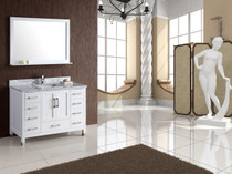 Royal Palmera Collection 44 inch Center Sink  White Bathroom Vanity