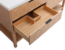 Royal Sonoma 60  inch Natural Wood Double Sink Bathroom Vanity with Quartz Countertop