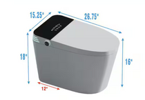 Crown Petra Smart 1.28 GPF Tankless Smart Toilet with Auto Flush,Auto Open/Close,Heated Seat,Warm Water and Dry,Adjustable Temp