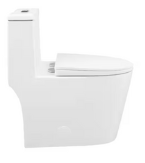 Crown Nuevo One-Piece Toilet, Dual-Flush Elongated Toilet (Soft Close Seat Included)