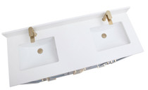 Royal Tallahassee Collection 78 inch Polar Blue Double Sink Bathroom Vanity