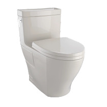 Toto Aimes® One-piece Toilet, 1.28GPF, Elongated Bowl - Washlet®+ Connection - Bone