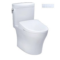 Toto Aquia® IV Cube - Washlet®+ S7 Two-Piece Toilet - 1.28 GPF & 0.9 GPF - Cotton