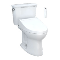 TOTO Drake® Transitional WASHLET®+ C5 Two-Piece Toilet - 1.28 GPF - Universal Height - Cotton