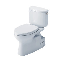 TOTO Vespin® II Two-Piece Toilet, Elongated Bowl - 1.28 GPF - WASHLET®+ Connection - Cotton